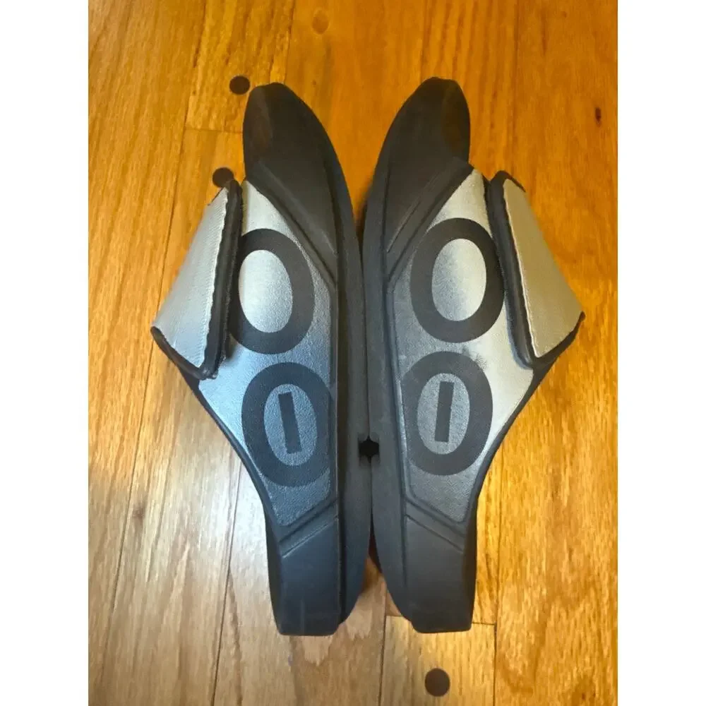 OOFOS OOahh Sport Flex Recovery Slides Black W7 M5 EU36 Adjustable